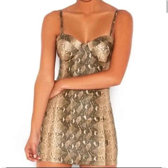 Mistress Rocks Snakeskin Print Mini Dress Size Small EUC - Picture 1 of 5
